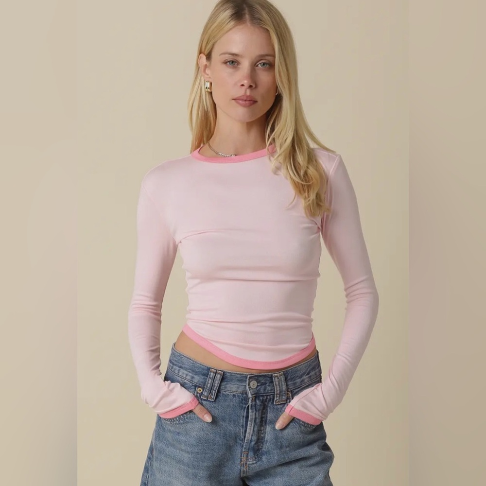 🆕🤍LAST ONE🚨KENDALL TOP IN PINK + CORAL - Picture 1 of 2